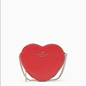 Kate Spade Love Shack Mini Heart Crossbody Bag in Cherry Pepper